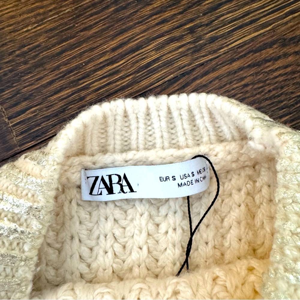 Zara metallic gold sweater